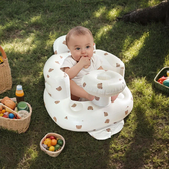Silla Inflable para Bebé con Bandeja y Bomba 4