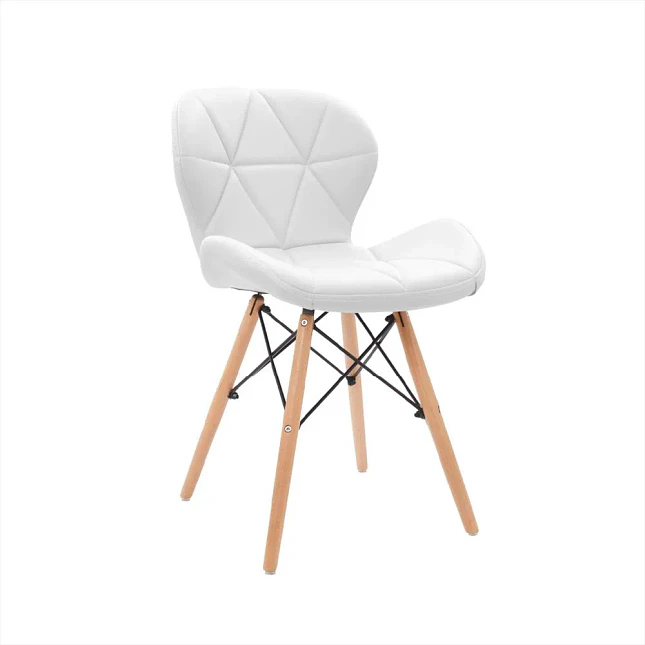 Silla de Comedor Estilo Eames con Base Metálica 1