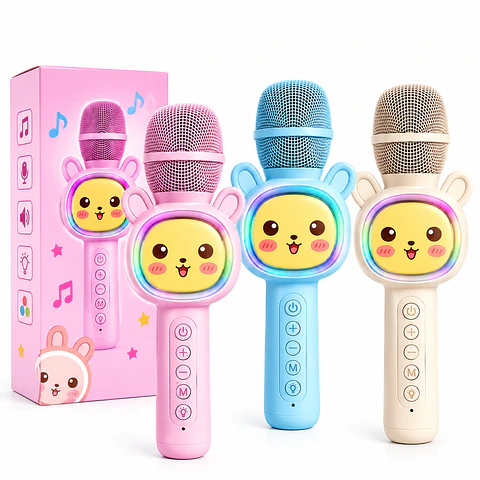 Micrófono Karaoke Infantil MC883 Bluetooth con Luces LED