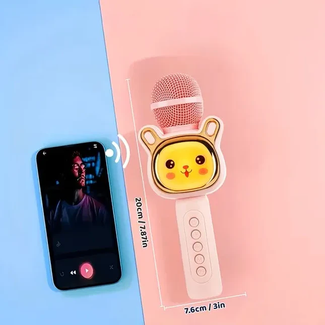 Micrófono Karaoke Infantil MC883 Bluetooth con Luces LED 5