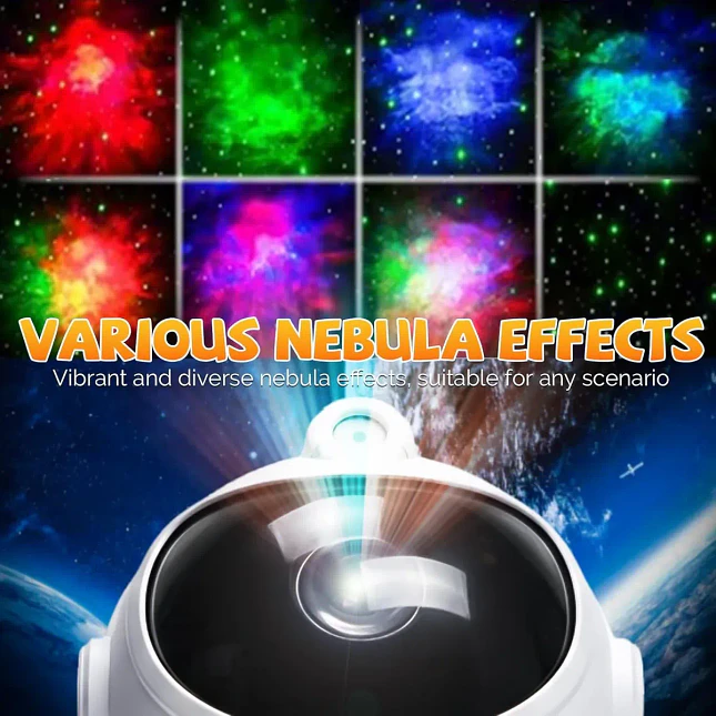 Proyector Astronauta Dinosaurio QS01 con Nebulosa y Estrellas 3