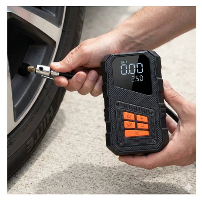 Inflador Portátil HiMK MK-384 5 en 1 12000 mAh 3