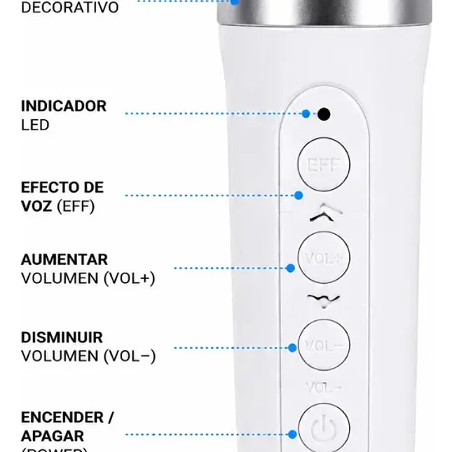 Parlante Karaoke Infantil YS-110 Bluetooth con Luces LED 3