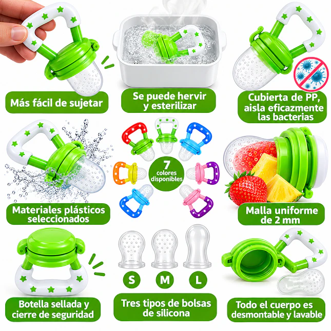 Chupo Alimentador de Frutas para Bebé de Silicona 5