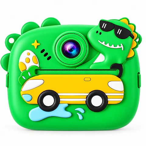 Cámara Infantil de Dinosaurio con Impresión Instantánea