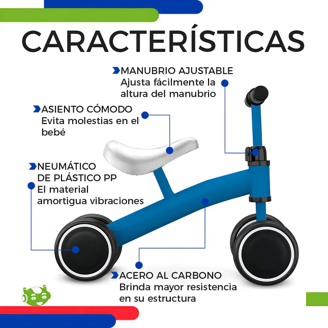 Bicicleta de Equilibrio para Niños de 1 a 3 Años 3