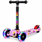 Monopatín Scooter Infantil de 4 Ruedas con Luces y Altura Ajustable - Miniatura 2