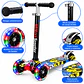 Monopatín Scooter Infantil de 4 Ruedas con Luces y Altura Ajustable - Miniatura 3