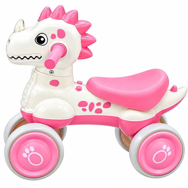 Triciclo Infantil Dinosaurio de 4 Ruedas con Luces LED 1