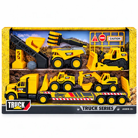 Set de Camiones de Construcción Infantil con Accesorios