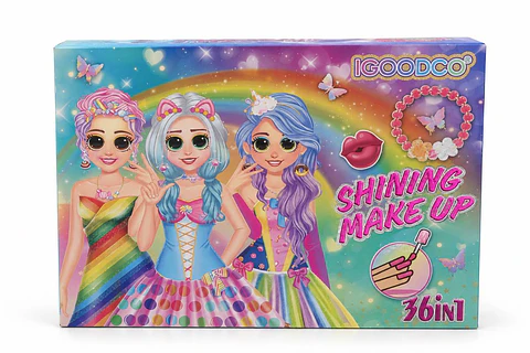 Set de Maquillaje Infantil 36 Piezas con Estuche Turquesa