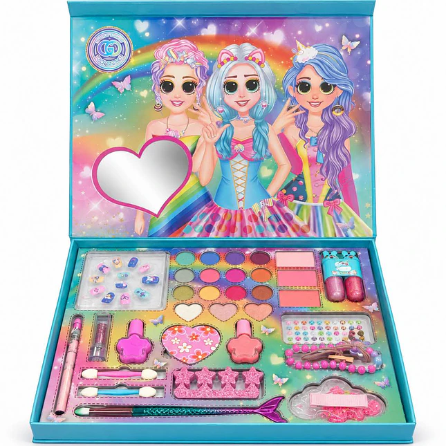 Set de Maquillaje Infantil 36 Piezas con Estuche Turquesa 3