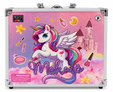 Maletín de Maquillaje Infantil Unicornio con Espejo