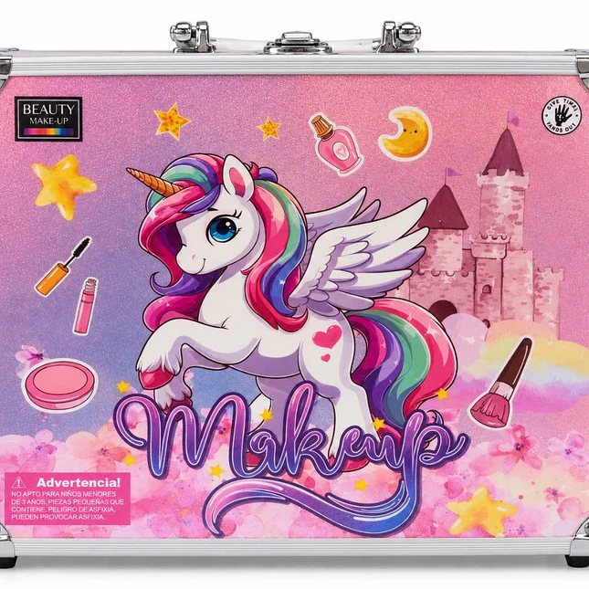 Maletín de Maquillaje Infantil Unicornio con Espejo 1