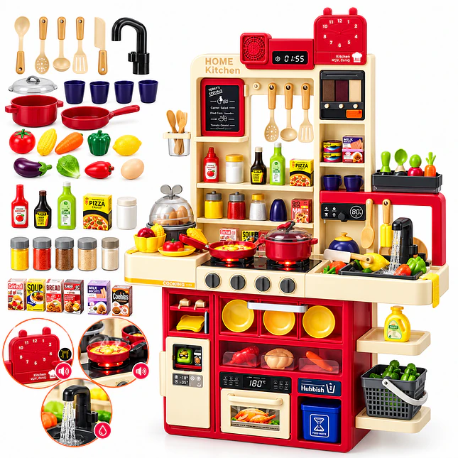 Cocina Infantil de 121 Piezas con Agua, Luces y Sonidos 1