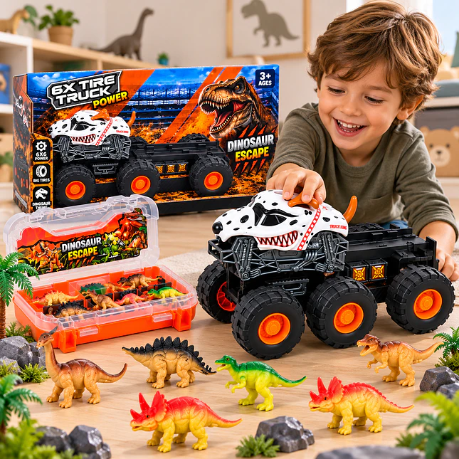 Camión Monster Dinosaurio con Figuras 233 3