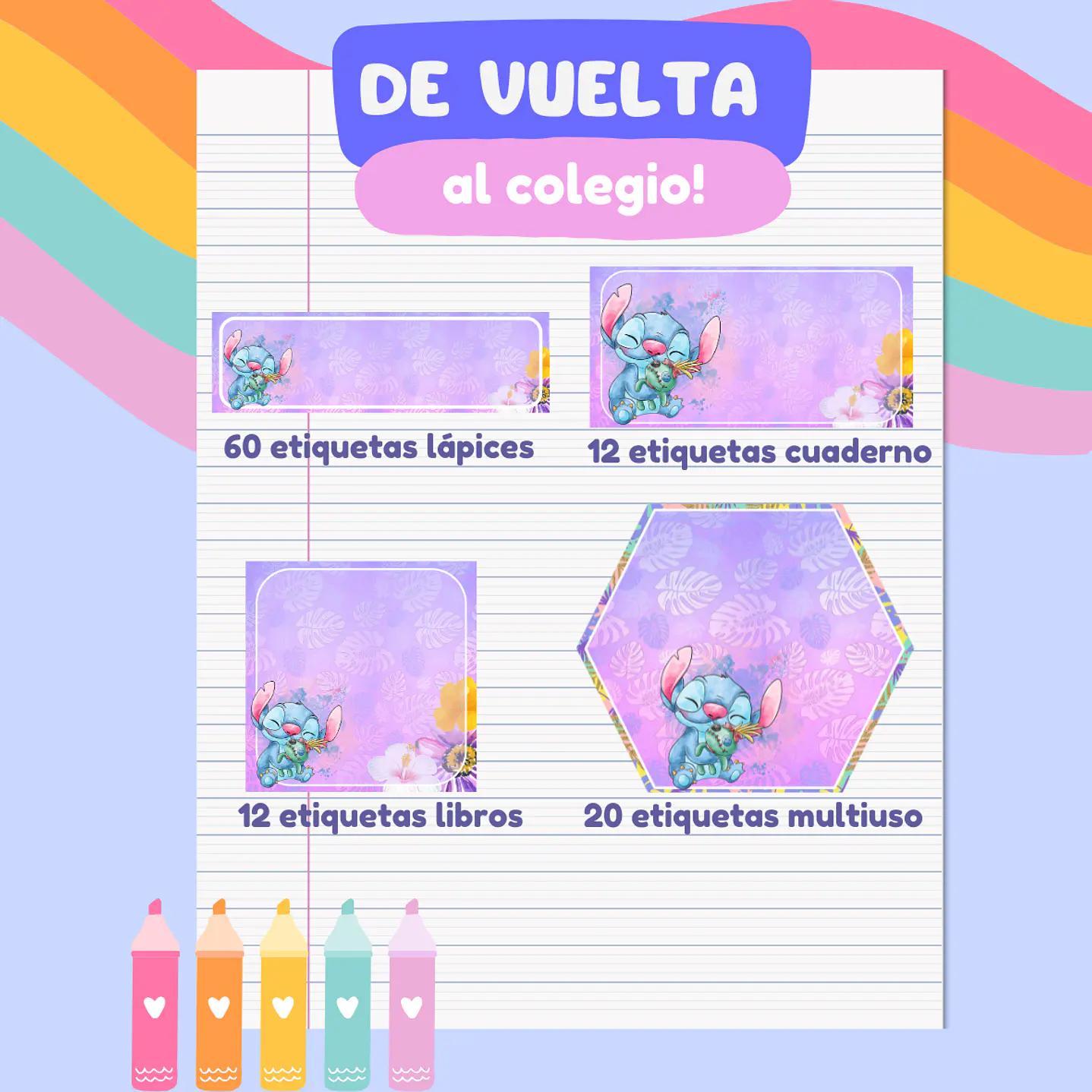 Etiquetas escolares personalizadas 1