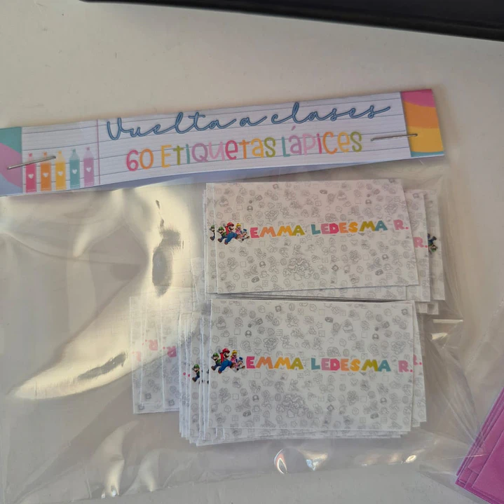 Etiquetas escolares personalizadas 5