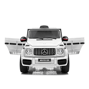 Auto a Batería Jeep G63 Con Licencia Mercedes 12V Blanco