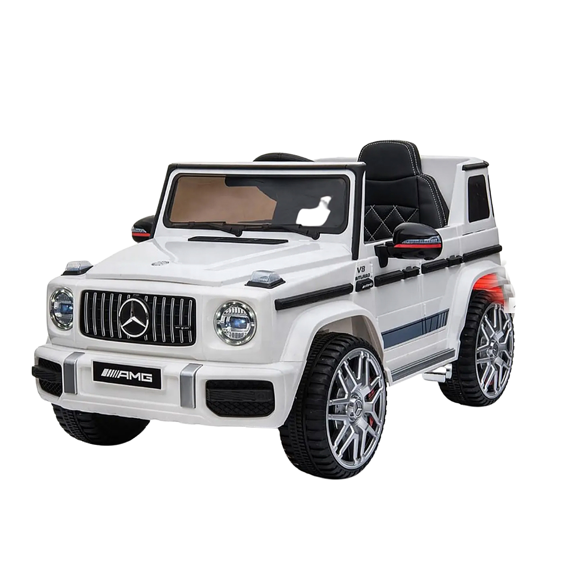 Auto a Batería Jeep G63 Con Licencia Mercedes 12V Blanco 2