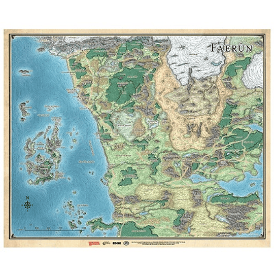 Dungeons & Dragons - Calabozos y Dragones: Mapa de Faerûn