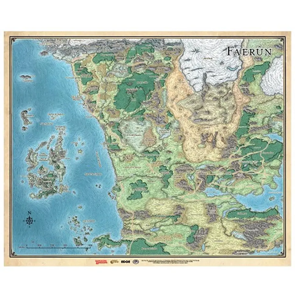 Dungeons & Dragons - Calabozos y Dragones: Mapa de Faerûn 1