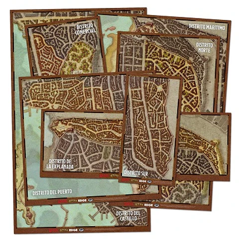 Dungeons & Dragons - Calabozos y Dragones: Set de mapas de de los distritos de Waterdeep