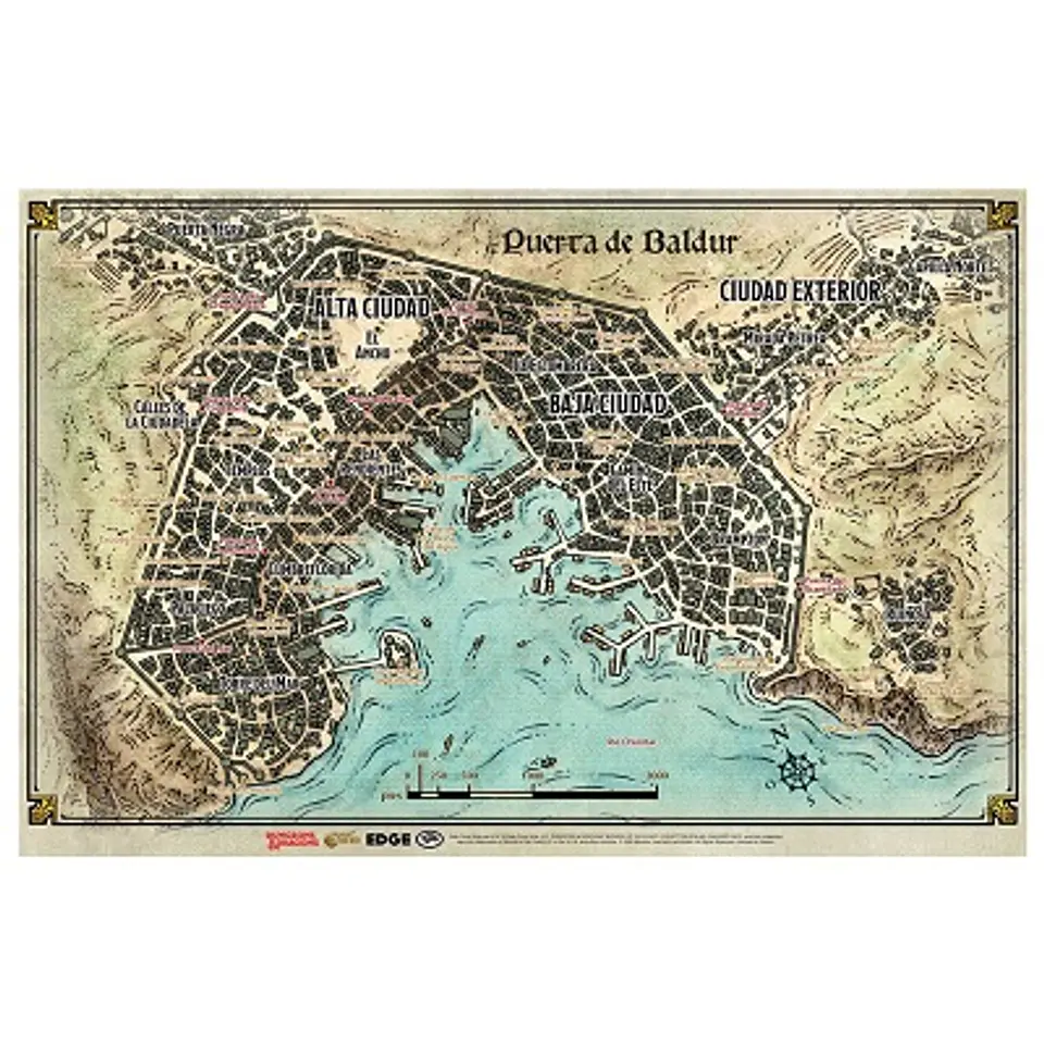 Dungeons & Dragons - Calabozos y Dragones: Mapa de Puerta de Baldur 1