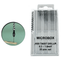 Set de 20 minibrocas de precisión 0.3-1.6MM
