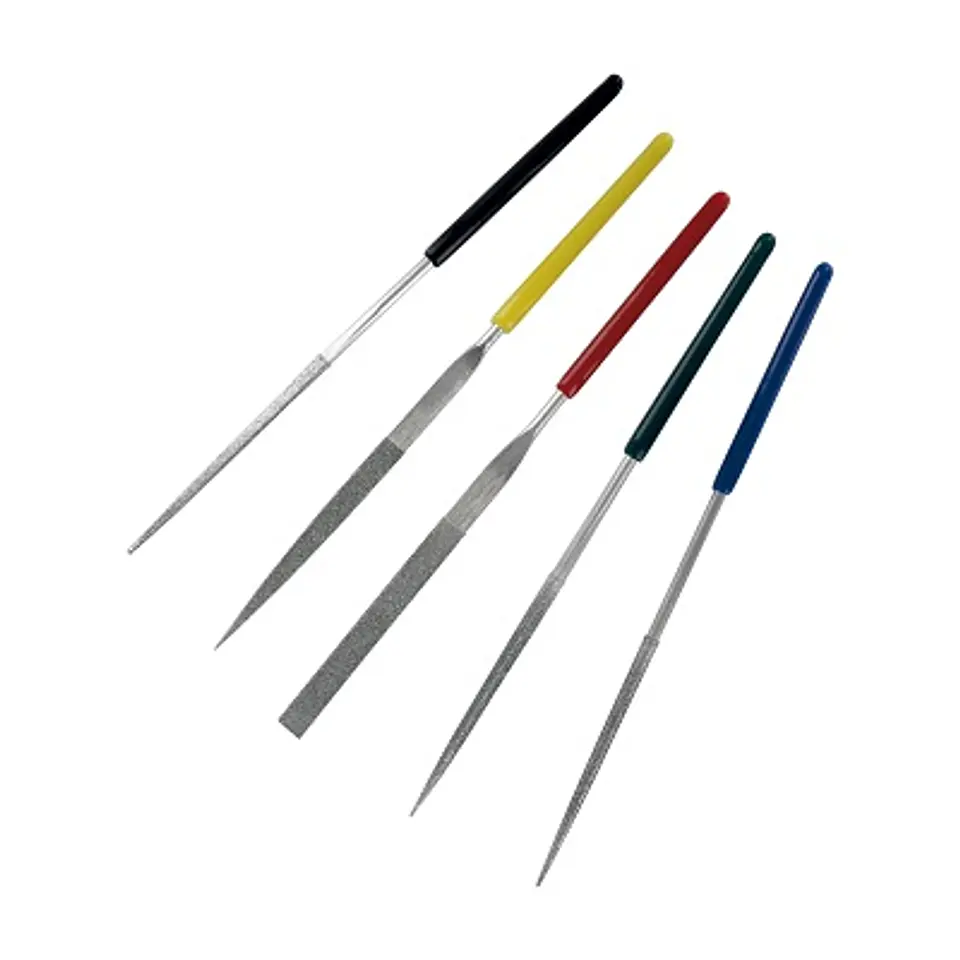 Set de 5 Mini Limas Aguja Diamante 100mm 1