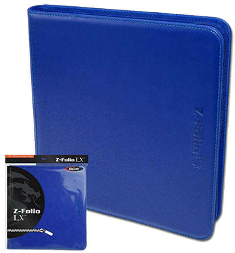 Carpeta BCW - Z-Folio 12 Bolsillos LX de Cuero - Blue