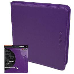 Carpeta BCW - Z-Folio 12 Bolsillos LX de Cuero - Purple
