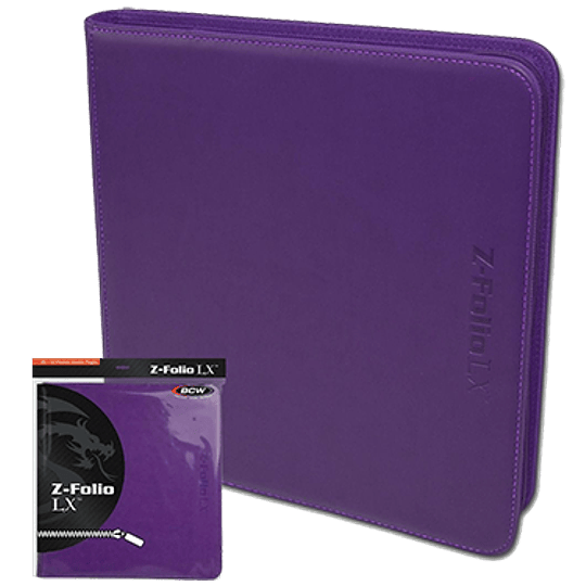 Carpeta BCW - Z-Folio 12 Bolsillos LX de Cuero - Purple