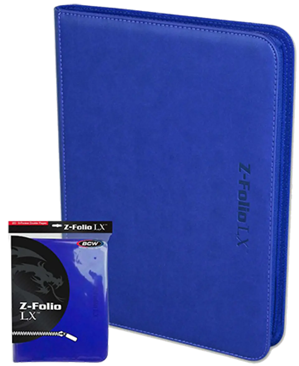 Carpeta BCW - Z-Folio 9 Bolsillos LX de Cuero - Blue 1