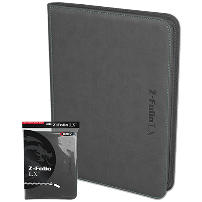 Carpeta BCW - Z-Folio 9 Bolsillos LX de Cuero - Gray