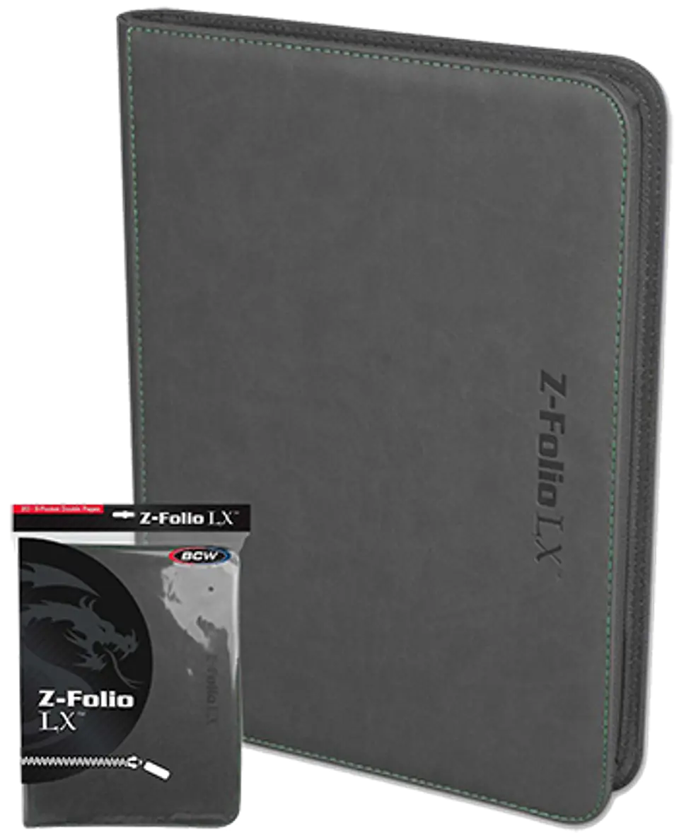 Carpeta BCW - Z-Folio 9 Bolsillos LX de Cuero - Gray 1