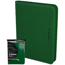 Carpeta BCW - Z-Folio 9 Bolsillos LX de Cuero - Green