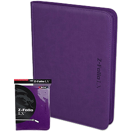 Carpeta BCW - Z-Folio 9 Bolsillos LX de Cuero - Purple