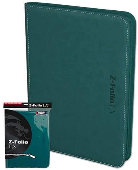 Carpeta BCW - Z-Folio 9 Bolsillos LX de Cuero - Teal