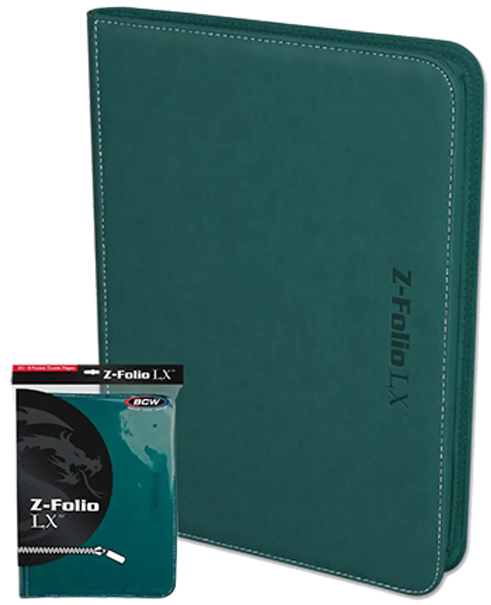 Carpeta BCW - Z-Folio 9 Bolsillos LX de Cuero - Teal 1