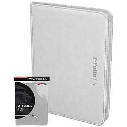 Carpeta BCW - Z-Folio 9 Bolsillos LX de Cuero - White
