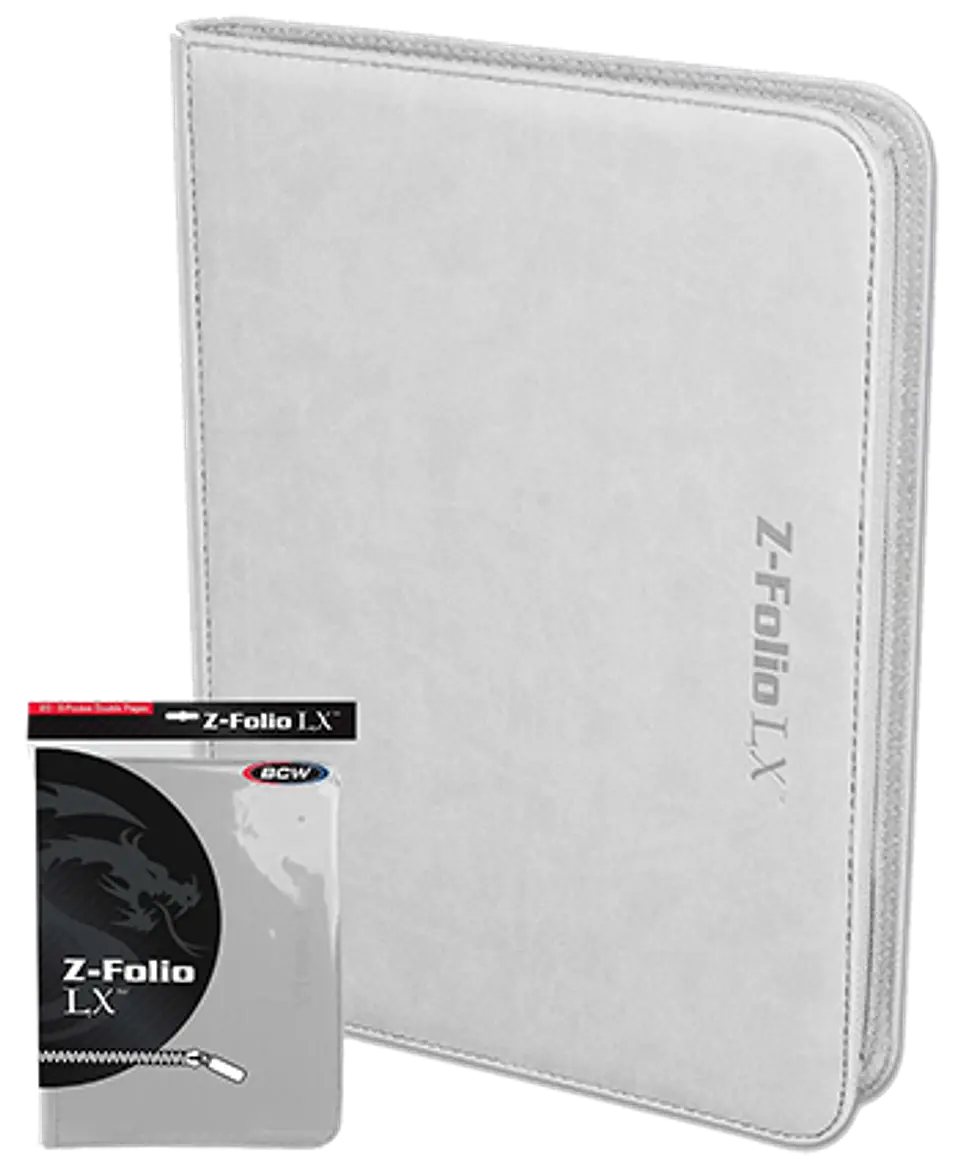 Carpeta BCW - Z-Folio 9 Bolsillos LX de Cuero - White 1