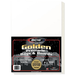 Comic Bag - Premade Golden and Board (x50)