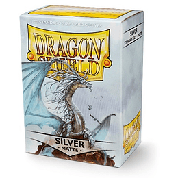 Protectores Dragon Shield Matte - Plateado - Silver (x100)