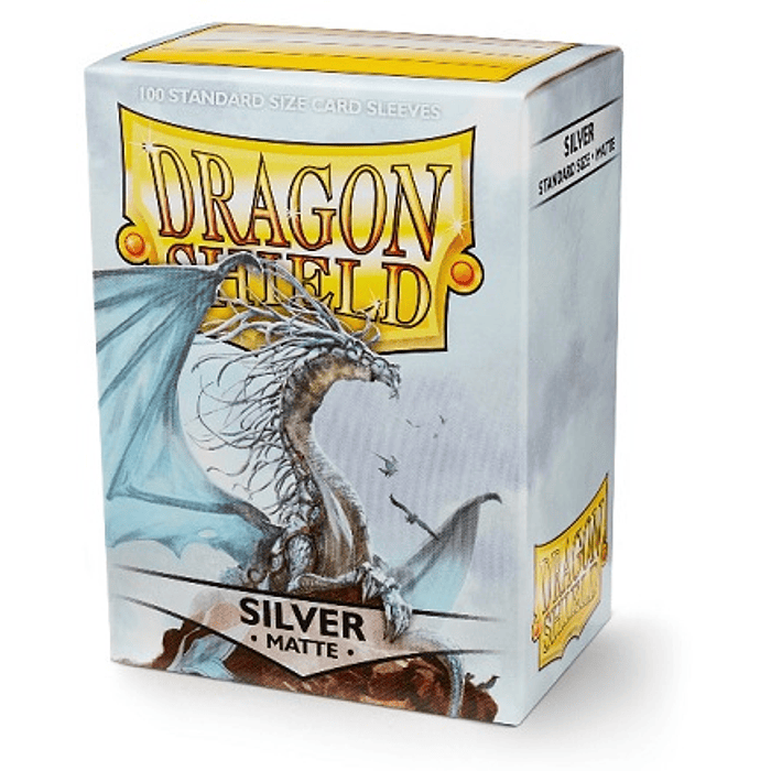 Protectores Dragon Shield Matte - Plateado - Silver (x100)