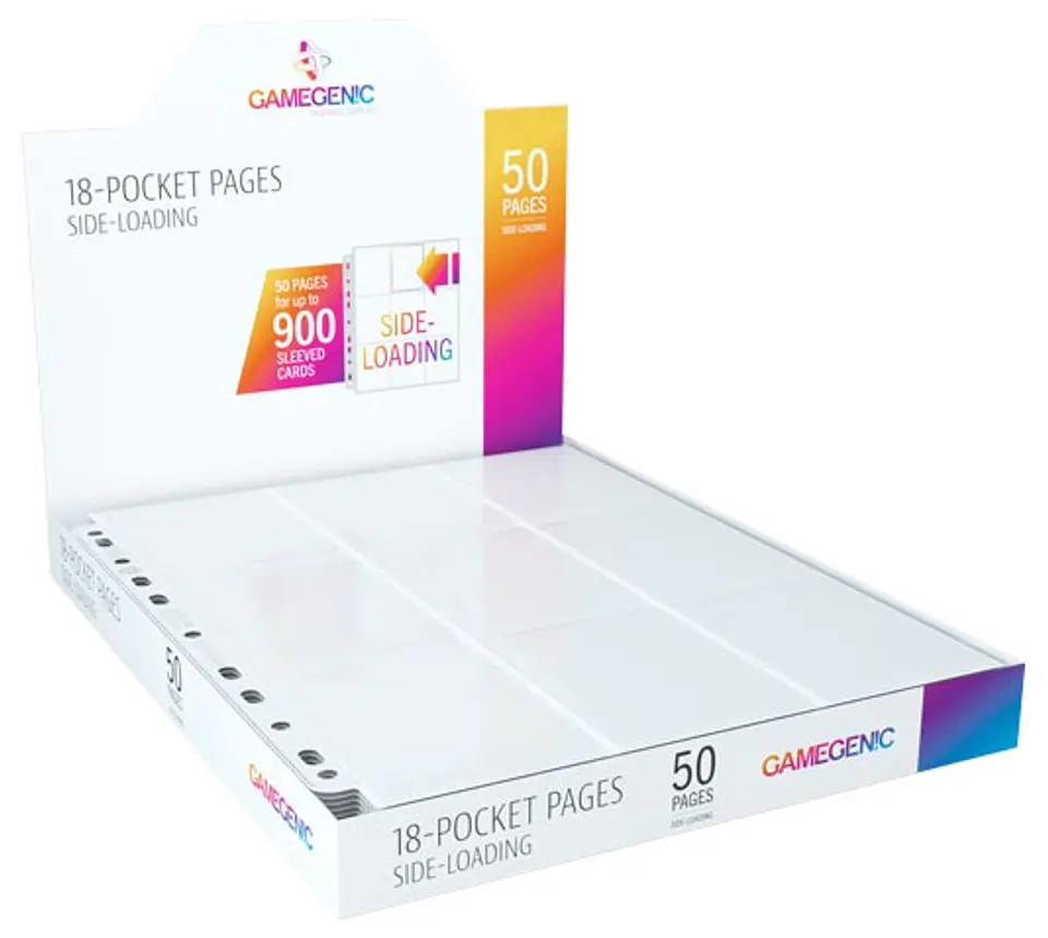 Hojas Gamegenic 18 bolsillos Blanca (x50) 1