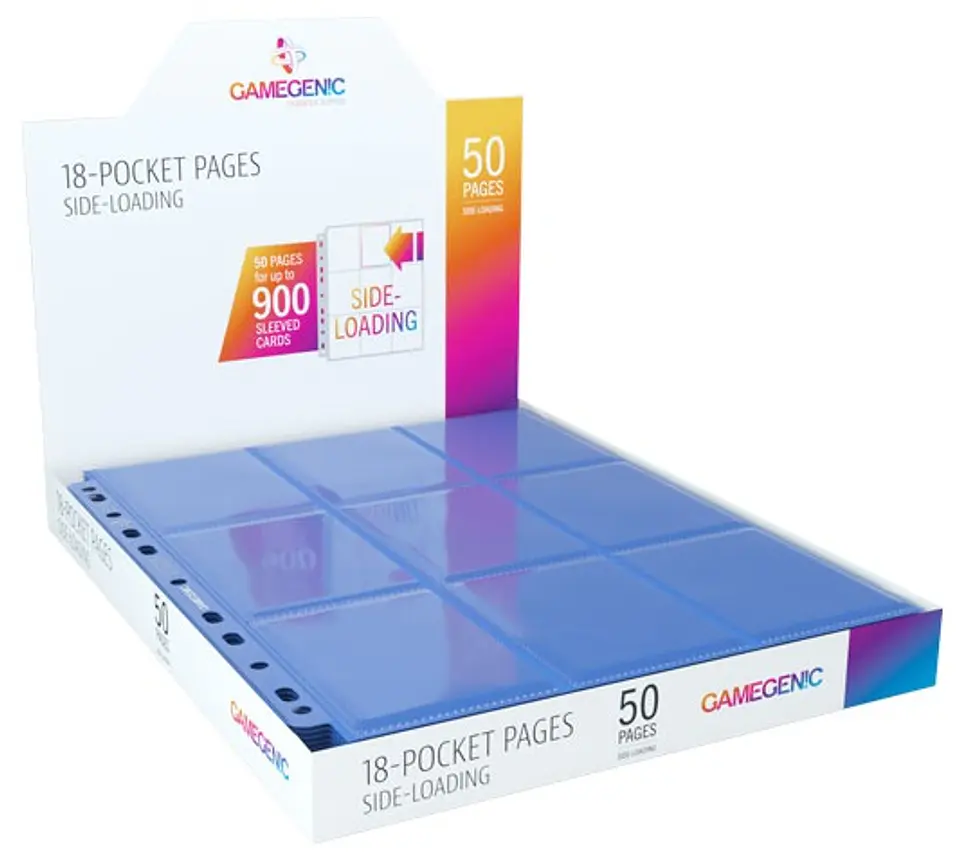 Hojas Gamegenic 18 bolsillos Azul (x50) 1