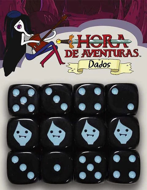 Dados Hora de Aventuras: Marceline (12 dados de 6 lados)