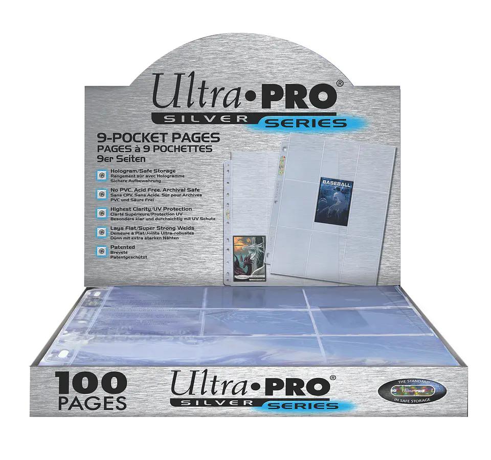 Hojas Ultra-Pro Silver Series de 9 bolsillos (x100) 1