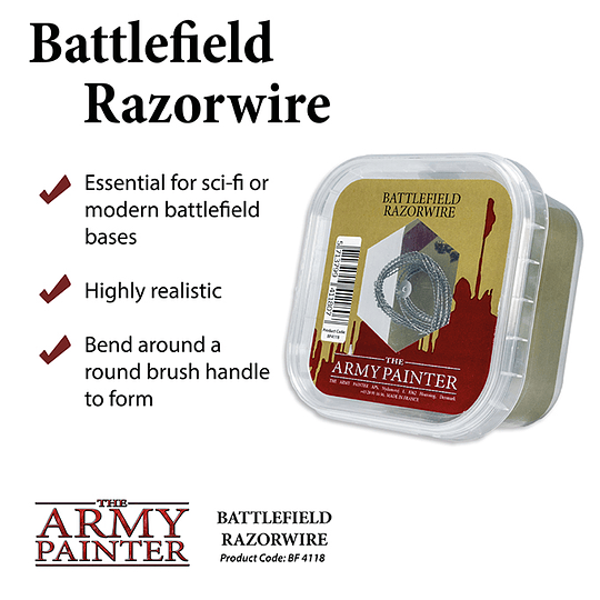 Base: Alambre de púas del campo de batalla - Basing: Battlefield Razorwire